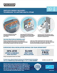 Hobart Ventless Energy Recovery Overview